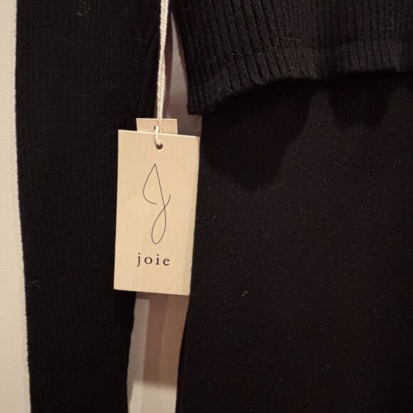 JOIE 2-Piece Ribbed Knit Sweater Maxi Dress in Black Women's S NEW - Picture 7 of 12